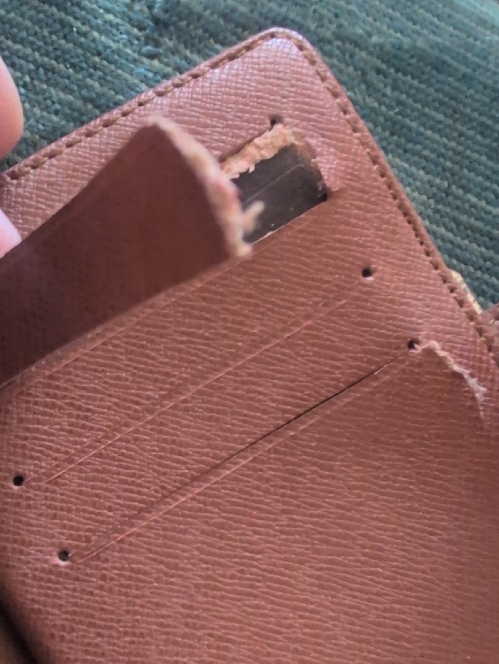 Vtg Louis Vuitton Monogram Canvas Brown & Tan Snap Wallet W Kiss Lock Coin Purse - Picture 6 of 9
